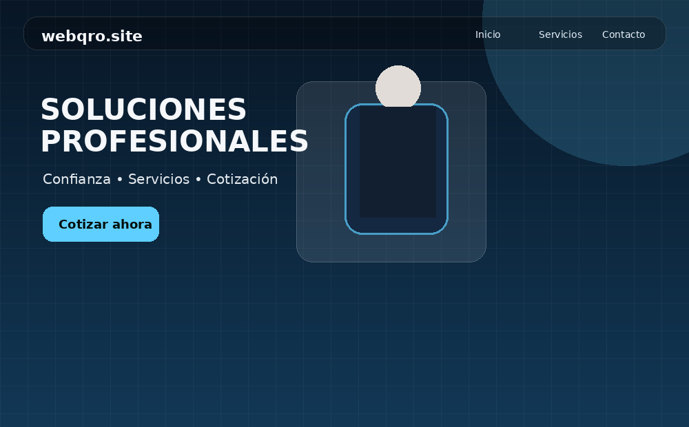 Ejemplo visual de sitio web moderno