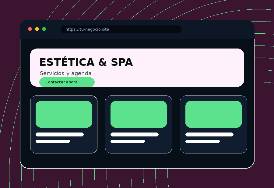 Ejemplo de sitio para estética