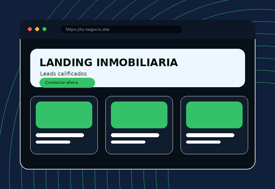 Ejemplo de landing inmobiliaria