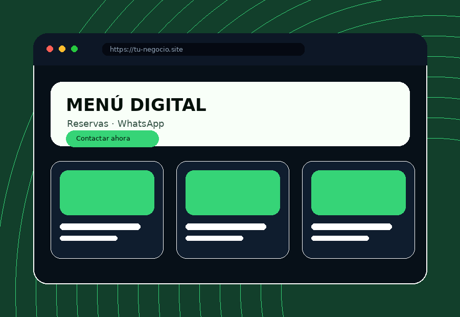 Ejemplo de sitio web para restaurante