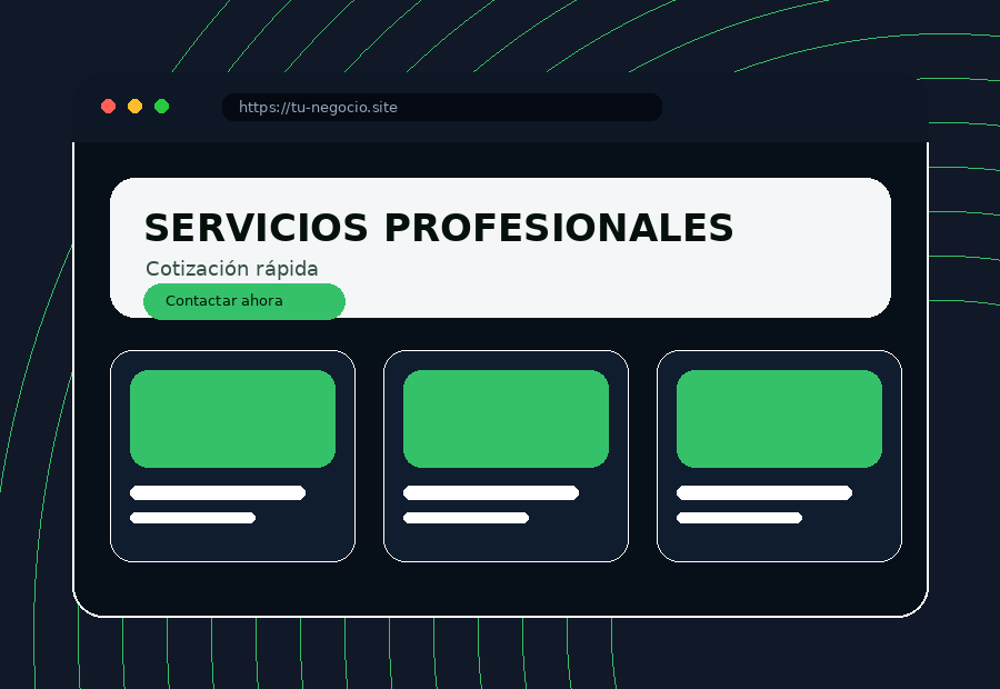 Ejemplo de sitio para servicios profesionales
